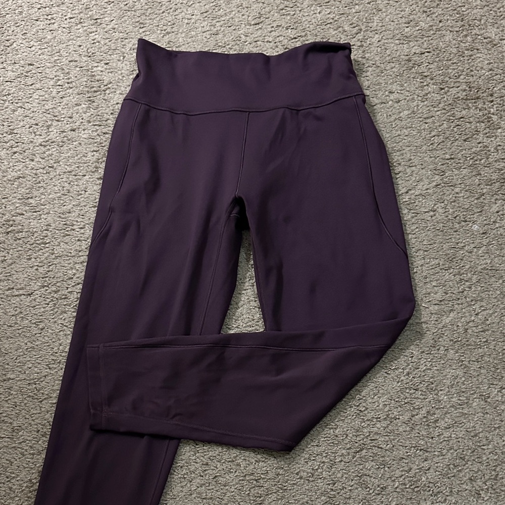 adidas Purple/Burgundy High-Waisted Leggings